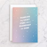 "Lucky Stars" - Single Greeting Cards in Twilight by Carly Reed Walker - Front