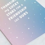 "Lucky Stars" - Single Greeting Cards in Twilight by Carly Reed Walker - Close-Up