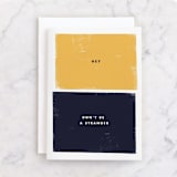 "stranger" - Single Greeting Cards in Navy by Sumak Studio - Front