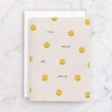 "You make me smile" - Single Greeting Cards in Honey by Ellen Schlegelmilch - Front