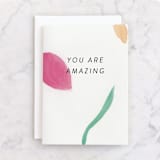 "Amazing You" - Single Greeting Cards in Petal by Lindsay Megahed - Front
