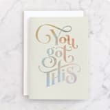 "Upwards" - Single Greeting Cards in Natural by Jennifer Wick - Front