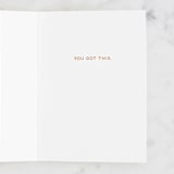 "Go Get 'Em, Tiger" - Single Greeting Cards in Maize by Sarah Cohn - Interior