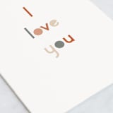 "I love you type" - Single Greeting Cards in Cloud by Coit Creative - Close-Up