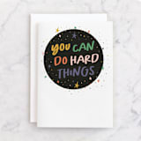 "Do Hard Things" - Single Greeting Cards in Outer Space by Ashlee Townsend - Front