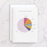 "Pie Chart" - Single Greeting Cards in Grape by Bethan - Front