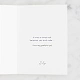 "Pie Chart" - Single Greeting Cards in Grape by Bethan - Customizable Interior Example