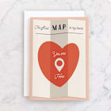 "You are Here" - Single Greeting Cards in Candy by Gwen Bedat - Front