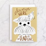 "lend an ear" - Single Greeting Cards in Sunshine by Vivian Yiwing - Front