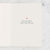 "Heart Map" - Single Greeting Cards in Blush by Heather Francisco - Interior