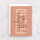 "Hey There" - Single Greeting Cards in Candy by Shari Margolin - Front