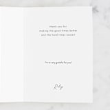 "Forever Friends" - Single Greeting Cards in Rainbow by Dominique Vari - Customizable Interior Example