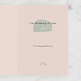 "Thought you should know" - Single Greeting Cards in Cream by Creo Study - Customizable Interior Example