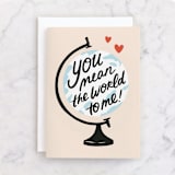 "Taffy" - Single Greeting Cards in Peach by chocomocacino - Front