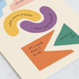 "Complimentary colors" - Single Greeting Cards in Daisy by Leia Matt - Close-Up