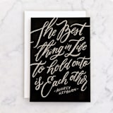 "The Best Things" - Single Greeting Cards in Onyx by Wildfield Paper Co - Front