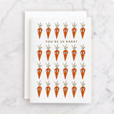 "You're Pure Gold" - Single Greeting Cards in Carrot by mo kelley - Front