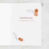 "Orange pattern" - Single Greeting Cards in Navy by Lucrecia Caporale - Interior