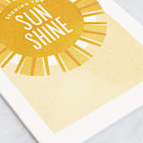 "Sunshine" - Single Greeting Cards in Sun by Jen Banks - Close-Up
