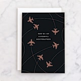 "Flight Path" - Single Greeting Cards in Midnight by Katharine Watson - Front