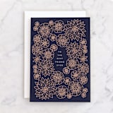 "Best Friend Ever" - Single Greeting Cards in Navy by Katharine Watson - Front