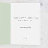 "I really Miss You" - Single Greeting Cards in Mint by Benita Crandall - Customizable Interior Example