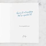 "Perfect Fit" - Single Greeting Cards in Azure by Lea Delaveris - Customizable Interior Example