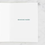 "Hugs" - Single Greeting Cards in Teal by FRANI - Interior