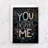 "You Inspire Me" - Single Greeting Cards in Midnight by Alethea and Ruth - Front