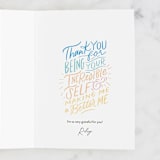 "You Inspire Me" - Single Greeting Cards in Midnight by Alethea and Ruth - Customizable Interior Example