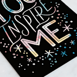 "You Inspire Me" - Single Greeting Cards in Midnight by Alethea and Ruth - Close-Up