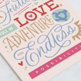 "Endless Possibilities" - Single Greeting Cards in Coral by Kristen Smith - Close-Up