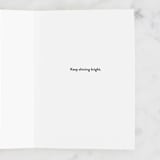 "Keep Shining Bright" - Single Greeting Cards in Midnight by Jess Franks - Interior