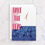 "Take The Leap" - Single Greeting Cards in Carnation by DorothyDear Creations - Front