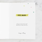 "Party Sloth" - Single Greeting Cards in Tawny by Melissa Egan of Pistols - Customizable Interior Example