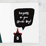 "Bear Hugs" - Single Greeting Cards in Forest by Susan Brown - Interior