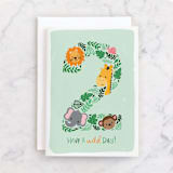 "Wild day!" - Single Greeting Cards in Mint by Megan Cash - Front
