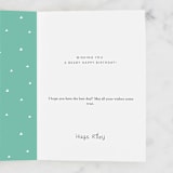 "party bear" - Single Greeting Cards in Navy by Karidy Walker - Customizable Interior Example