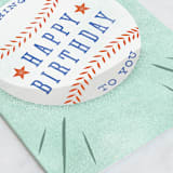 "Baseball Birthday" - Single Greeting Cards in Sky by Robert and Stella - Close-Up