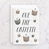 "Catfetti" - Single Greeting Cards in Tawny by Olivia Raufman - Front