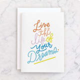 "Dream On" - Single Greeting Cards in Rainbow by Marabou Design - Front
