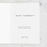 "Purrrfect Birthday" - Single Greeting Cards in Bubblegum by Lena Erysheva - Customizable Interior Example