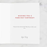 "Coolest Cat" - Single Greeting Cards in Sky by Shirley Lin Schneider - Customizable Interior Example