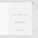 "Wild Birthday" - Single Greeting Cards in Honey by Juliana Zimmermann - Customizable Interior Example