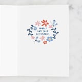 "Floral Birthday Cake" - Single Greeting Cards in Sky by Pace Creative Design Studio - Interior