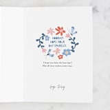"Floral Birthday Cake" - Single Greeting Cards in Sky by Pace Creative Design Studio - Customizable Interior Example
