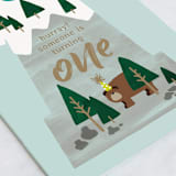 "One Mountain" - Single Greeting Cards in Mint by JeAnna Casper - Close-Up