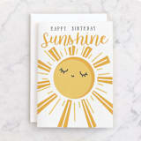 "Sunshine" - Single Greeting Cards in Sun by Oma N. Ramkhelawan - Front