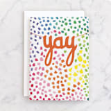 "Yay Celebrate" - Single Greeting Cards in Rainbow by Janet Hirata Stall - Front
