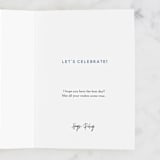 "Yay Celebrate" - Single Greeting Cards in Rainbow by Janet Hirata Stall - Customizable Interior Example